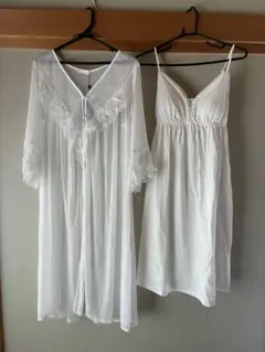 レース付きホワイト ネグリジェ Mサイズ セット