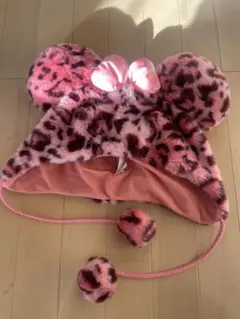 ディズニー ミニー ピンクヒョウ柄 ファンキャップ