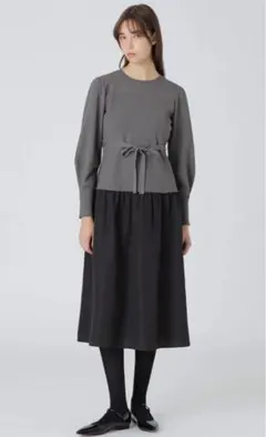 新品タグ付ブルーレーベルクレストブリッジハイツイストレーヨンストレッチドレス36