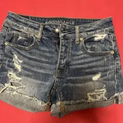 アメリカンイーグル　デニムショートパンツ　美品　ダメージパンツ　使用一回　M