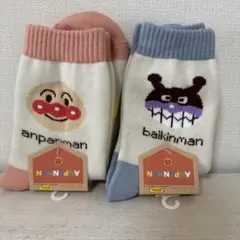 福助　アンパンマン　バイキンマン　ソックス　滑り止め