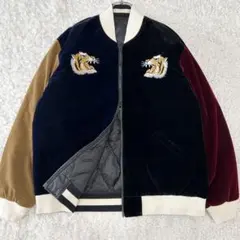 TAION リバーシブルダウン キルティング 刺繍 L クレイジー