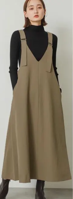 WEB限定カラーフレアジャンパースカート