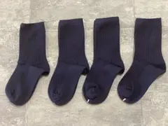 未使用　紺　ネイビー　靴下　子供　18-20　キッズ　スクールソックス　クルー丈