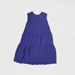 ⭐️最終値下げ⭐️【レディース ノースリーブワンピース】大きめサイズ 紫 L