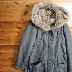 モッズコート　ミリタリーコート　中綿コート　フード　フェイクファー　秋冬　防寒