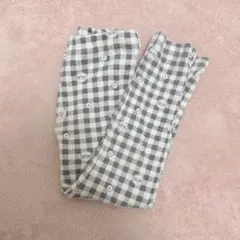 アンパンマン　ギンガムチェック　黒　ボトムス　100 記名あり