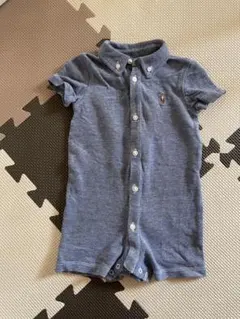 【ラルフローレン】ロンパース 半袖 ポロシャツ ベビー服 紺色 6M