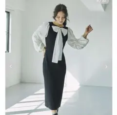 Celford♡ 2WAYドッキングリボンニットワンピース