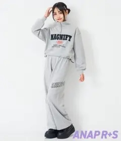 ANAP R+S【リラスポ】ハーフジップ × ワイド パンツ スウェット