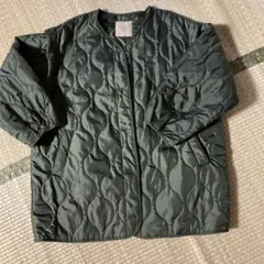 カーキ キルティングジャケット