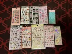 ハローキティ シールセット おはじき、すりガラス風など　10枚まとめ売り