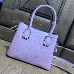 ショルダーバッグ 2way クロコ柄 ハンドバッグ ピンクのサムネイル