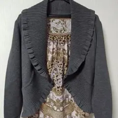 伊太利屋動物モチーフビジューカーディガンボレロ ✨️美品