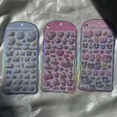 サンリオ　シナモン　キティー　マイメロ　コットンパフィーシール