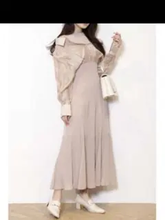 Mercuryduoワンピース 異素材2WAYシャツドッキングワンピース