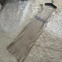 RESEXY ストライプ ノースリーブ ロングワンピース F