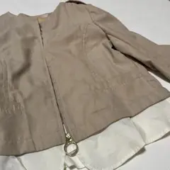 MINIMUM ノーカラージャケット ベージュ