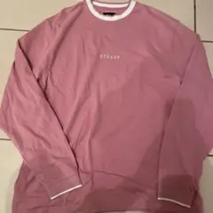 Stussyピンク ロングTシャツ XL