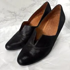 y052415 CHIE MIHARA FIANZAブラックパンプス37スペインのサムネイル