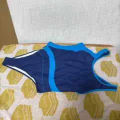 Y-114 レディース 競泳水着 練習 水着 ワンピース 紺 ブルー 系 XXL