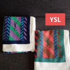 YSL　イヴ・サンローラン フェイスタオル 2枚セット