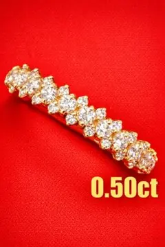 ☆0.4ct☆サファイア0.1ctダイヤモンドK18パヴェエタニティリング指輪 