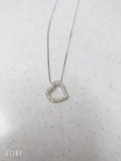 ハート型クリスタル装飾ネックレス