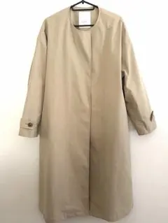 studio CLIP ノーカラー フレアトレンチコートＭサイズ