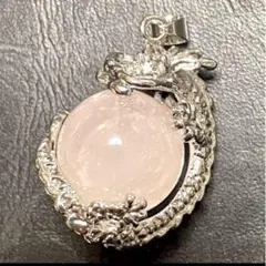 4AP15-E●ローズクォーツ　龍のペンダントトップ●トップのみ