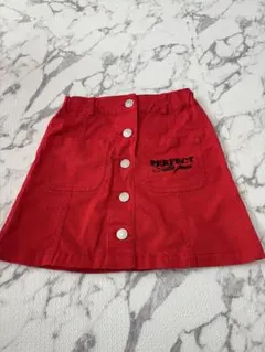 SISTER JENNI 赤 ボタン付きスカート130㎝