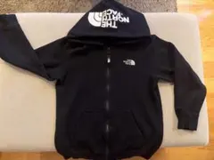 THE NORTH FACE キッズ ジップパーカー 140cm 黒 フードロゴ