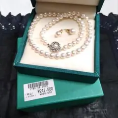 ホワイト真珠 ネックレス イヤリングセット