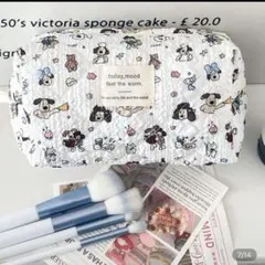 新品未開封　ポーチ　コスメポーチ キャラクター柄 Sサイズ　キルティング