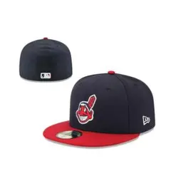 New Era インディアンズ フラットビルキャップ 75/8(60.6cm)
