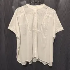 【新品】LUPILINE ホワイト レース 半袖シャツ　フリーサイズのサムネイル