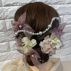 ꕤ୭234　髪飾り　成人式　結婚式　ウェディング　卒業式　振袖　袴　浴衣