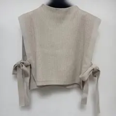 ベスト　ショートリボンベスト　サイズM-L