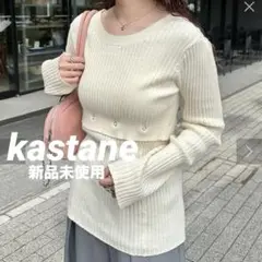 Kastane カスタネ　ケミカルリブ2WAYニット