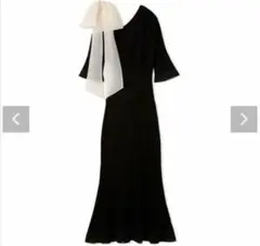 新品未使用　SNIDEL ショルダーリボンアシメニットワンピース