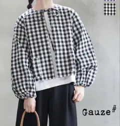 SUNSEA】 14ss Gingham Long Tee Blouson - メルカリ
