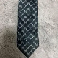 GUCCI GGロゴ ネクタイ ダークグレー