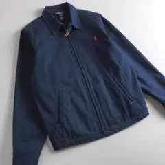 ラルフローレン　ブルゾン　スイングトップ　ネイビ　赤ポニー　美品