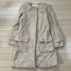 3.4 ROYAL PARTY ロイヤルパーティー ノーカラーコート ベージュ2