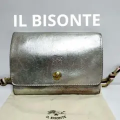 イルビゾンテ　IL BISONTE　メタリックシルバー　ミディアムウォレットのサムネイル