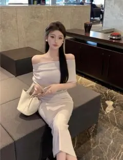 M　レディース ワンピース 白 パーティードレス 人気 キャバドレス 白