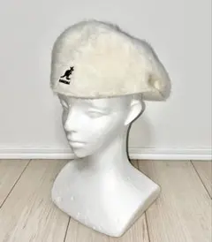 L 新品 KANGOL Furgora 504 ファー ハンチング ベレー帽 白