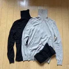 【2枚セット＋1】無印良品タートルネックセーター　cher puna カットソー