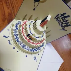 誕生日　ポップアップカード　ケーキ　グリーティングカード