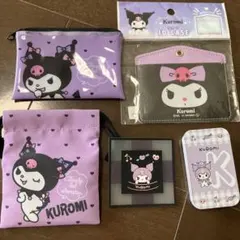 クロミ　5点セット 缶ケース＋IDケース＋プチ巾着＋ポーチ＋コースター